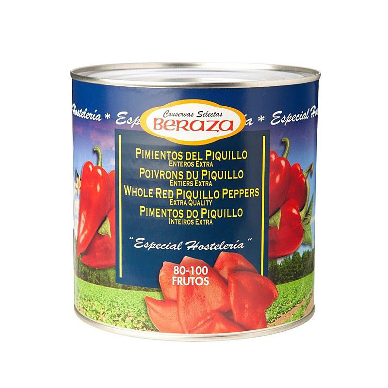 PIMIENTOS DEL PIQUILLO ENTEROS EXTRA 80/100 LATA 6/3Kg